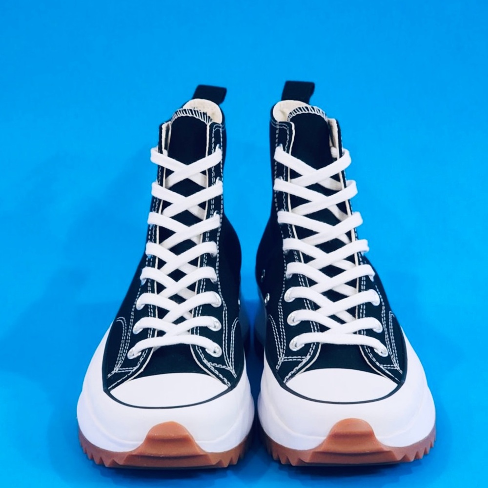 Converse Black White Platform High-Top Athletic Shoes - Picture 7 of 10